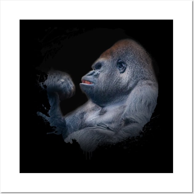 Gorilla Animal Wildlife Jungle Nature Safari Adventure Discovery Wall Art by Cubebox